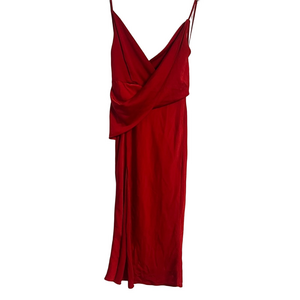 ASOS Red Satin Sexy Midi Dress Women’s Size 8 – Date Night Cocktail Party
